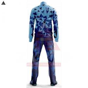Trajes Deportivos Sublimados para Hombre Adulto, Color Blanco y Azul, con Cierre de Cremallera, Talla Grande, de Forro Polar - Product Image 5