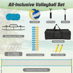Set Rete da Pallavolo Portatile Resistente 32FT X 3FT con Pali Regolabili a 3 Livelli, Verricello Anti-Cedimento e Accessori Completi - Product Image 5