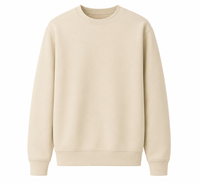 Sweat-shirt à col rond pour homme, couleur unie, coupe ample, tricot en coton, pull décontracté, hiver, écologique, séchage rapide, respirant