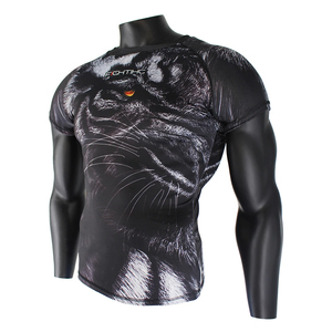 Conjunto Deportivo Unisex de Compresión para Gimnasio, Secado Rápido, Transpirable, Anti-UV, Camiseta de Manga Larga y Pantalones de Entrenamiento - Product Image 2