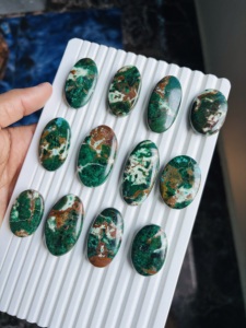 Chrysocolla พลอยอัญมณีหลวม chrysocolla รูปร่างผสมและขนาดสำหรับทำเครื่องประดับทำหินตัวอย่างแร่ - Product Image 4