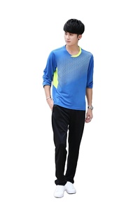 Nouveaux hommes/femmes Badminton chemise à manches longues + pantalon, tennis de table/tennis chemises hommes vêtements d'entraînement, ping-pong maillots pantalons de Sport - Product Image 2