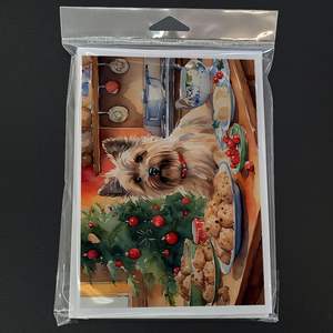 Cairn Terrier Christmas คุ้กกี้แปลกๆ A7เปล่าโน๊ตการ์ดแพ็ค8ซอง5x7ขนาด - Product Image 3