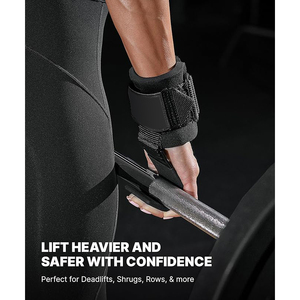 Adjustable Neoprene Thick Wrist <b>Padding</b> Palm Guard Fitness Accessory Weight Lifting Training Grip Hooks for Men Women - Product Image 5