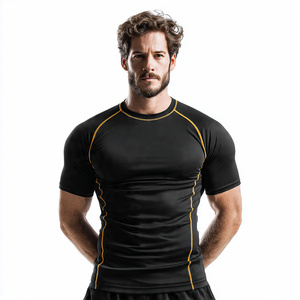 Camiseta Deportiva de Camuflaje de Manga Corta de Secado Rápido para Hombre, Camiseta Deportiva de Camuflaje 100% Poliéster - Product Image 3