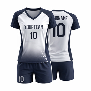 Breathable Lightweight Volleyball Uniform Customizable Team Logo Jersey And Shorts <b>Performance</b> <b>Wear</b> For Training - Product Image 6