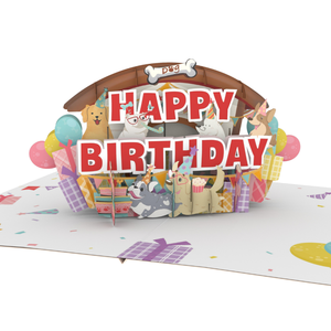 Wholesale Dogs Birthday 3D Pop up Card Pet Balloon OEM/ODM Manufacturer Vietnam <b>Handmade</b> <b>Paper</b> Greeting Card - Product Image 4