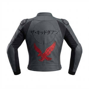Men’s Cowhide Leather <b>Racing</b> <b>Jacket</b>/Chaqueta MotoCP Style CE Level 2 Armor Motorcycle Track Riding Protective Gear CE - Product Image 2