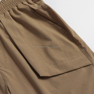 Shorts de badminton pour hommes en toile, couleur unie, respirants, séchage rapide, pour l'été, la course et l'entraînement - Product Image 5