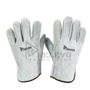 NUEVO Guantes de Trabajo de Cuero de Vaca Estándar para Hombre y Mujer, Guantes de Montaje de Cuero de Grano de Vaca de Buena Calidad - Product Image 6