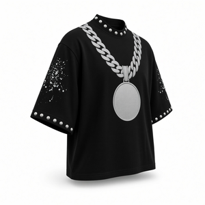 Camiseta Oversize Negra para Hombre con Lavado Ácido, Estampado de Serpiente Verde, Manga Corta, Cuello Redondo, Estilo Urbano - Product Image 1