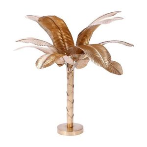 Brass Palm Tree <b>Table</b> Lamp Gold Plated Contemporary Design Decorative <b>Light</b> for Living Room - Product Image 5
