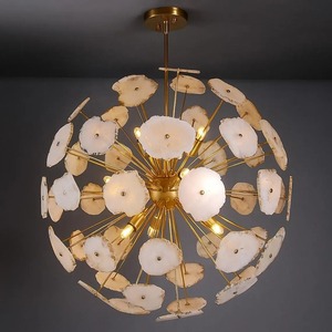Most Selling <b>Modern</b> <b>Gold</b> Metal <b>Chandelier</b> With Circular Glass Shades For Indoor Lighting Fixtures - Product Image 3