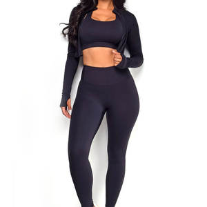 Ensemble de yoga pour femmes de haute qualité, ensemble de yoga 3 pièces pour femmes, vêtements de sport pour femmes, ensemble de yoga pour la salle de sport, ensembles d'entraînement de yoga - Product Image 1