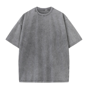 Breathable High Street Custom logo Oversized Acid Wash Tshirt Men Vintage Men Acid Washed t Shirt for Sale 2026 - Product Image 1
