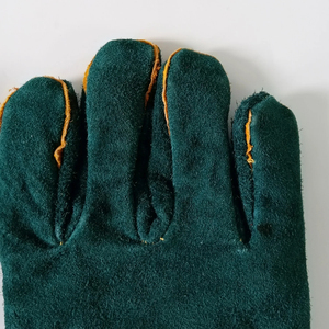Gants en cuir industriels de qualité supérieure, manchette droite, résistants à la chaleur et à l'abrasion, surface lisse pour travaux lourds - Product Image 6