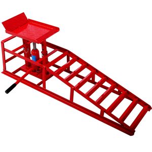 Rampe idrauliche per Auto da 2 confezioni per Auto sollevatore per Auto da 5 tonnellate per telaio di riparazione automobilistico rosso per Auto idraulico - Product Image 2
