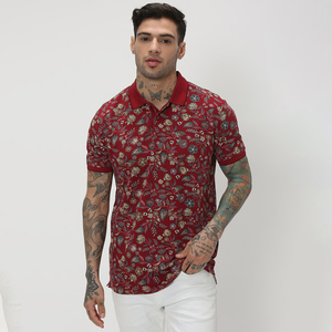 T-shirt pour homme de style hip-hop personnalisable de qualité supérieure avec poche, 100% coton, coupe ample, polo imprimé - Product Image 1