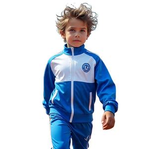 High Quality <b>Children's</b> Sports Uniform Set <b>Football</b> Sweatshirt Tracksuit Boys Girls Customized Cotton Polyester Eco-Friendly - Product Image 1