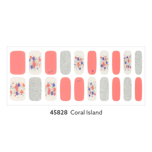 ShineB Best-Selling Coral Island 3D Gel Nail Strips #45828 Salon-Quality Easy-to-Apply Fashion Nail Stickers for Lovely Styling - Product Image 2