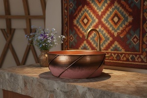 copper sink copper washbasin copper <b>basin</b> handmade copper sink pure copper sink copper kitchen sink copper bathroom sink copper - Product Image 5