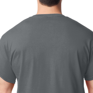 Camiseta de algodón para hombre, informal, de manga corta, cuello redondo, suave, cómoda, básica, lisa, a la moda, en color Heather. - Product Image 4