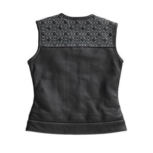 เสื้อกั๊กหนังสไตล์คลับสำหรับผู้หญิง - Product Image 4