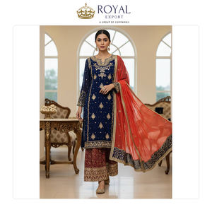 Colección de Trajes Sharara de Alta Calidad, Última Tendencia, Hermosos, de Georgette Sintética con Bordado y Lentejuelas para Bodas - Product Image 5