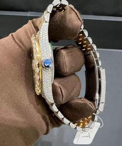 Montre en diamant Moissanite pour homme et femme, cadran en acier inoxydable, bracelet style hip-hop, montre en diamant Moissanite VVS - Product Image 3