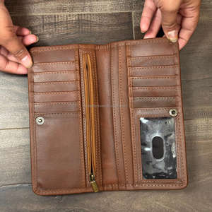 Best Selling Men's Large Capacity Bi-Fold Wallet Hand <b>Tooled</b> <b>Leather</b> High Quality Genuine Cowhide <b>Leather</b> Multi-Function Wallet - Product Image 6