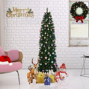 Albero di Natale in PVC Premium da 2,3 m, Stile Pino Appuntito, Albero Artificiale con Supporto in Metallo da Tavolo per Decorazioni Natalizie da Esterno - Product Image 3