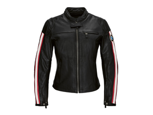 Veste de moto de sécurité pour femme BW Womens GS Schwabing en cuir de vachette noir, style Cafe Racer, Urban/Heritage, Riding/Racing Roadster, niveau CE 2 - Product Image 1