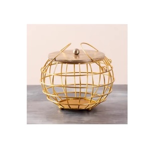 Fruit <b>Basket</b> Round Shape Metal Rose Gold Wire <b>Storage</b> Organizer <b>Basket</b> for Fruit Snacks <b>Vegetable</b> Tray Kitchen Tool Holders - Product Image 3