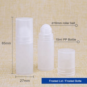 Rollo de desodorante esmerilado en botellas Botella de rodillo de plástico de 15ml - Product Image 2