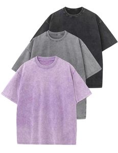 Camiseta de hombre de talla grande con lavado ácido, estilo vintage, algodón grueso, oversize, de moda, ligera, recién llegada, precio al por mayor - Product Image 2