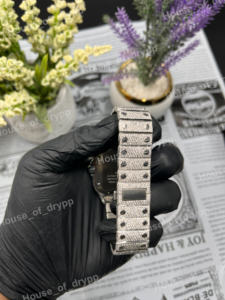 Reloj de Pulsera con Esfera Cuadrada Iced Out, de Acero Inoxidable con Diamantes de Moissanita, Estilo Hip Hop, para Hombre y Mujer, Unisex, Brillante, de Moda, Regalo - Product Image 2