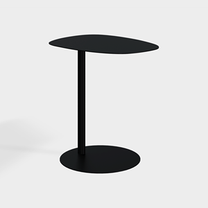 Minimalist Black Metal End <b>Table</b> Round Pedestal Base Modern <b>Small</b> <b>Coffee</b> <b>Table</b> for Living Room Bedroom Decor - Product Image 4