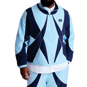Trendy Sky Blue Nylon Windbreaker <b>jacket</b> for men <b>Lightweight</b> Track <b>Jackets</b> Sportswear Set Wholesale Supplier OEM Design Coat USA - Product Image 1