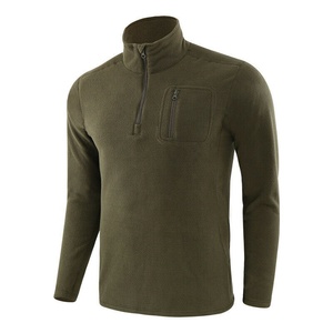 Men's Spring Outdoor Waterproof Breathable Fleece Quarter-Zip 100% Polyester Tactical Work Jacket - Product Image 4