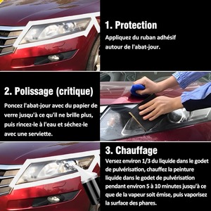 <span class=keywords><strong>Kit</strong></span> de Restauration de Phares de Voiture 650ml – Nettoyant et Polissant pour Phares, Élimine le Jaunissement et l'Oxydation pour Voitures, Camions et VUS - Product Image 5