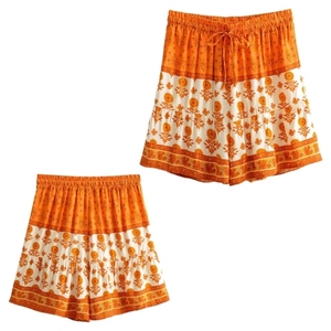 Shorts de yoga taille haute en coton éponge grande taille pour femme – Extensibles, respirants, style décontracté et tendance pour l'été - Product Image 1