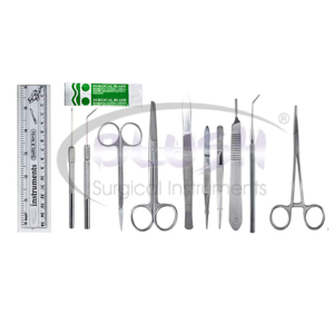 Kits chirurgicaux 12 pièces en acier inoxydable allemand, ciseaux, pinces, forceps, kit de dissection chirurgical avec étui par Blush Surgical - Product Image 3