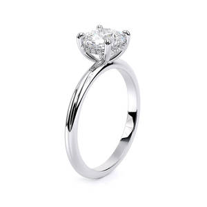 Bague de fiançailles solitaire en diamant de laboratoire taille coussin, certifiée IGI, or blanc 10K, cadeau idéal pour mariage, anniversaire ou fête - Product Image 5