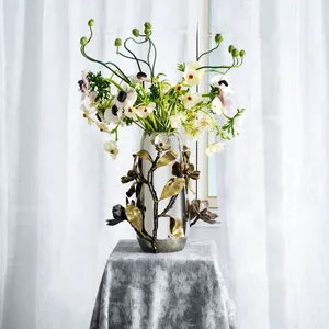 Handmade Artistic Iron Flower Vase Coastal Design Eco-Friendly Modern Luxury <b>Tabletop</b> Floor Decor - Product Image 4