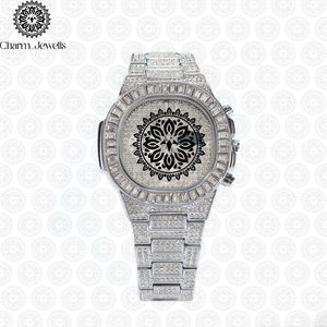 Charm_Jewells Luxury Women's Rose Gold Diamond Watch Analog Dial Sapphire Crystal <b>Chronograph</b> Folding Clasp 40mm - Product Image 3