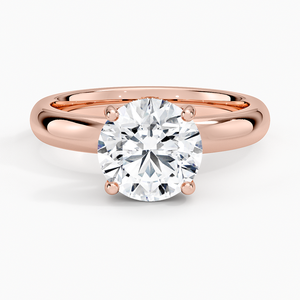 Anillo de Compromiso Solitario con Moissanita de Corte Redondo de 2 Quilates, Anillo de Novia Clásico - Product Image 5
