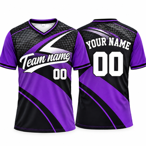 Custom Sublimated Printed <b>Football</b> Jersey V-Neck Short Sleeve American <b>Football</b> <b>Shirt</b> Men Quick Dry Breathable Team Sports - Product Image 2