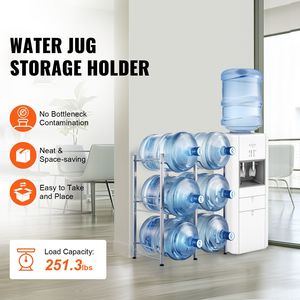 Portabottiglie a 3 livelli per secchi d'acqua da 5 galloni, in ferro, con doppia fila per 6 bottiglie - Product Image 2