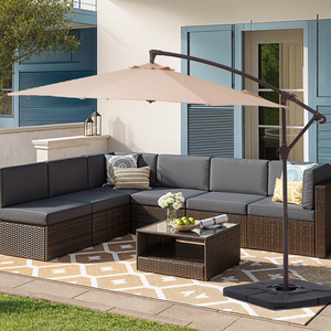 Parasol de jardin moderne MD09 de conception contemporaine, fabriqué au Vietnam, en alliage d'aluminium, OEM. - Product Image 6