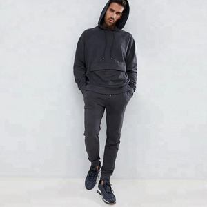 Conjunto Deportivo Personalizado para Hombre, 100% Algodón, Estilo Urbano, Talla Grande, Chaqueta Ligera de Forro Polar, Pantalones Joggers con Cierre y Capucha, Transpirable - Product Image 3
